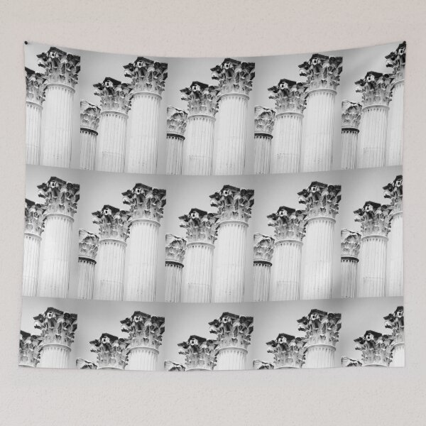 Item preview, Roman Columns Cordoba Black and White Vertical designed and sold by eddiebarronshop.