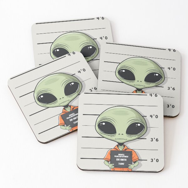 Item preview, Funny Alien Mugshot designed and sold by wotsthis.