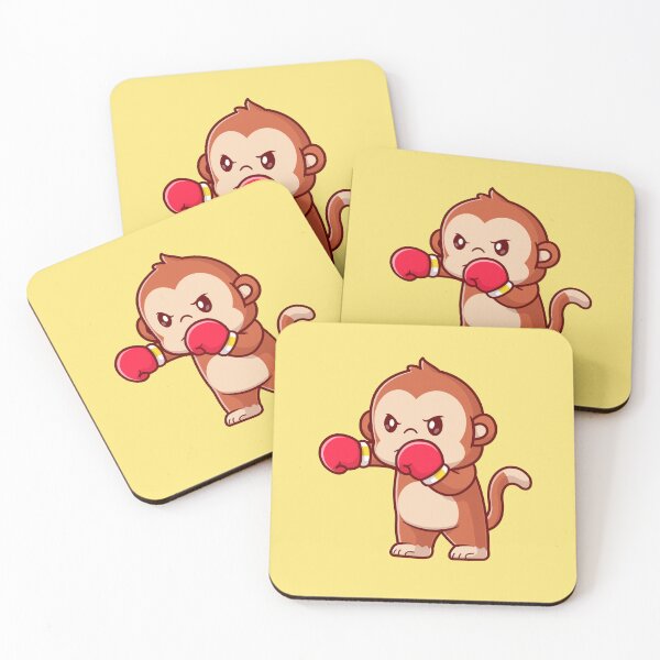 Item preview, Playful Pugilist: Cute Monkey Boxing Cartoon designed and sold by hjian8219.