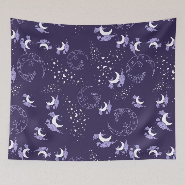 Item preview, Moons and stars in a night sky designed and sold by BritishDelights.