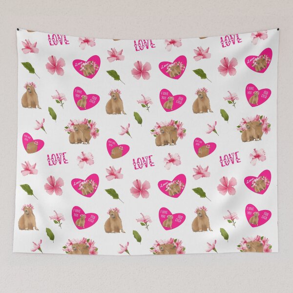 Item preview, Capybara stickers for Valentines day designed and sold by A Sweet  Fragrance Art.