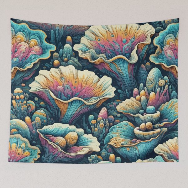 Item preview,  Oyster Mushroom Fantasy: A Vibrant Pop Art Pattern designed and sold by printmala.