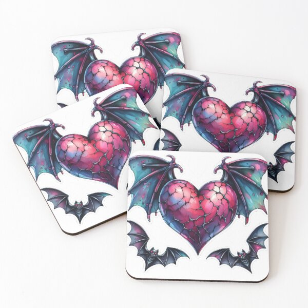 Item preview, Gothic heart with bat wings valentines day goth Sticker designed and sold by Expressions-Sel.
