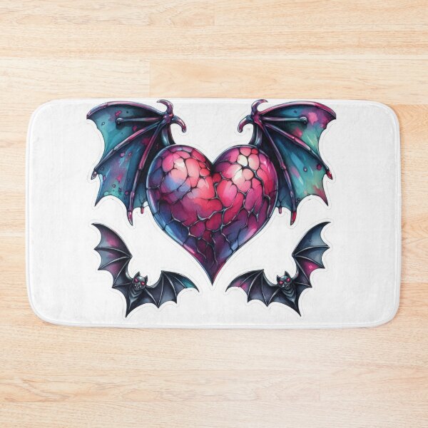 Item preview, Gothic heart with bat wings valentines day goth Sticker designed and sold by Expressions-Sel.