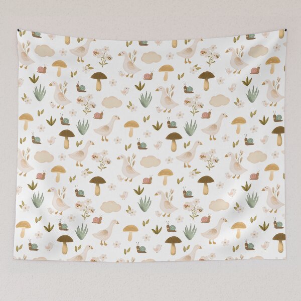 Item preview, Cottagecore aesthetic goose pattern designed and sold by pinkyfish1010.