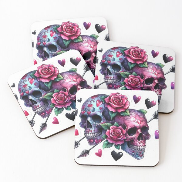 Item preview, Gothic valentines day skeleton goth Sticker designed and sold by Expressions-Sel.