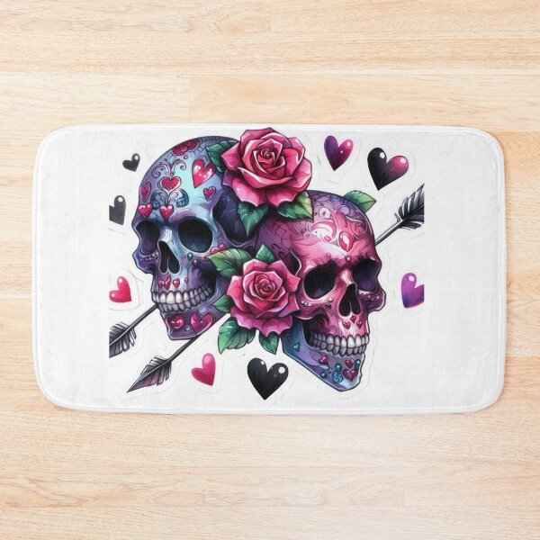 Item preview, Gothic valentines day skeleton goth Sticker designed and sold by Expressions-Sel.