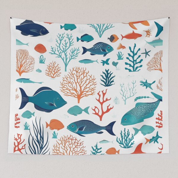 Item preview, Colorful Marine Biology Beautiful Minimalist Texture Pattern designed and sold by Uday24.