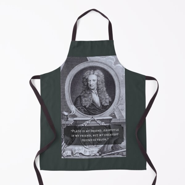 Item preview, Isaac Newton portrait and quote: Plato is my friend, Aristotle is my friend, but my greatest friend is truth. designed and sold by artbleed.