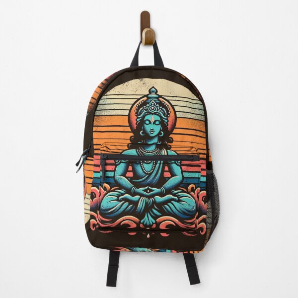 Item preview, Meditating Krishna Vintage Sunset Empowering Yoga Meditation designed and sold by DEEZAYN.