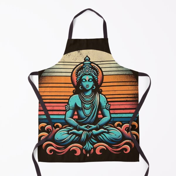 Item preview, Meditating Krishna Vintage Sunset Empowering Yoga Meditation designed and sold by DEEZAYN.