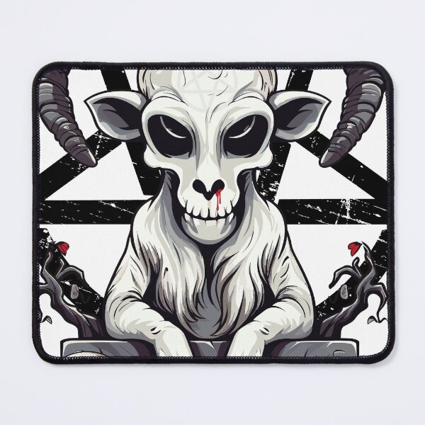 Item preview, CUTE BUT EVIL- The Skull Club, Skull, Skull, Pentagram, Goat designed and sold by HIGUMAX.