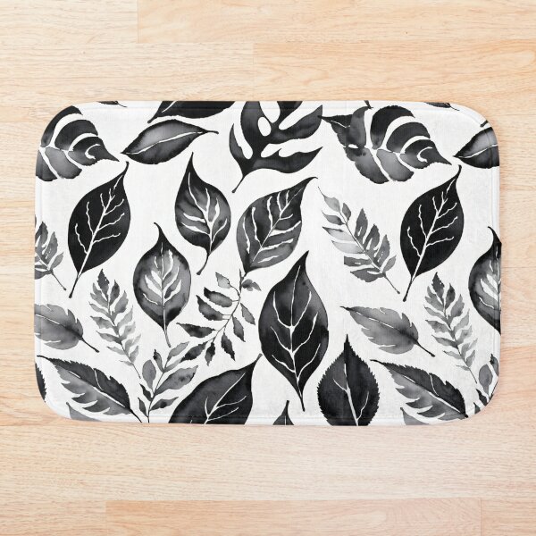Item preview, Black and White Leaf Pattern designed and sold by LovinthWow.