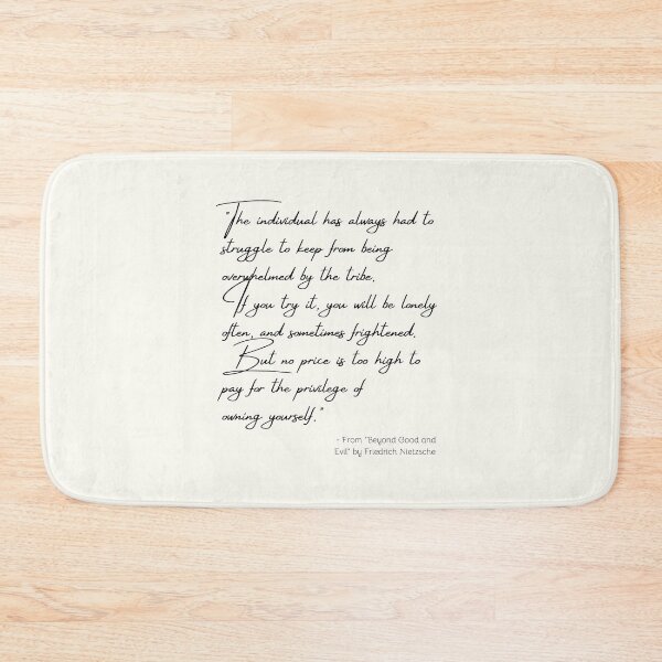 Item preview, A Quote about Individuality from "Beyond Good and Evil" by Friedrich Nietzsche designed and sold by Poemit.