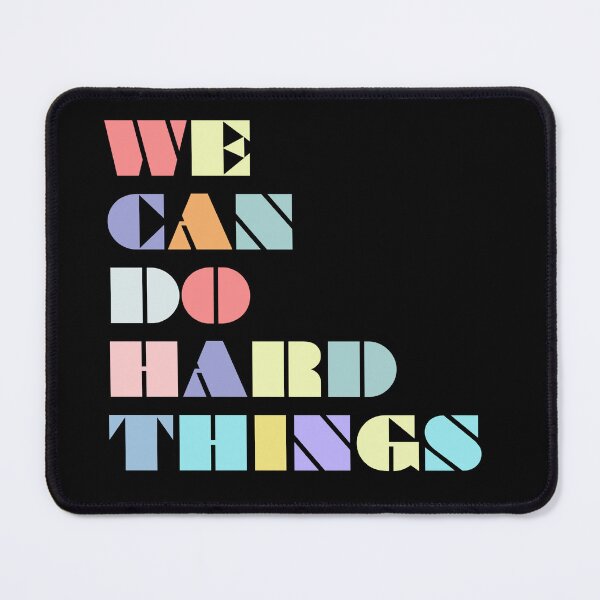 Item preview, "We Can Do Hard Things" - Inspiring Multi-Color Pastel Art designed and sold by MUJU-pixel.
