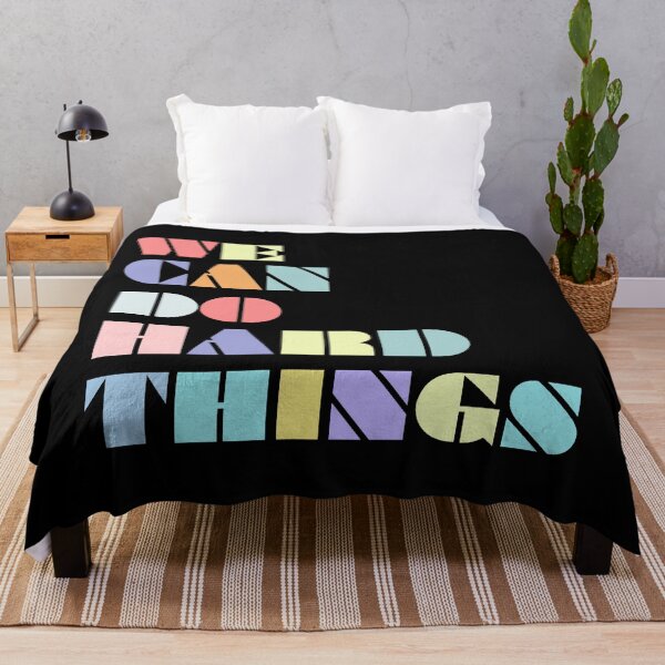 Item preview, "We Can Do Hard Things" - Inspiring Multi-Color Pastel Art designed and sold by MUJU-pixel.