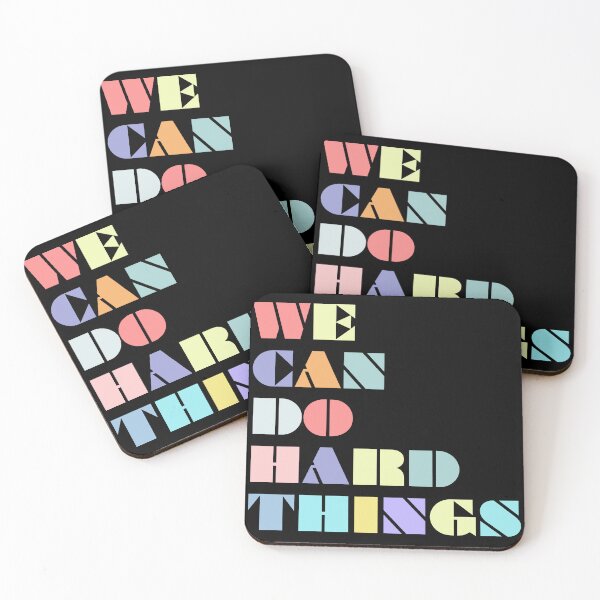 Item preview, "We Can Do Hard Things" - Inspiring Multi-Color Pastel Art designed and sold by MUJU-pixel.