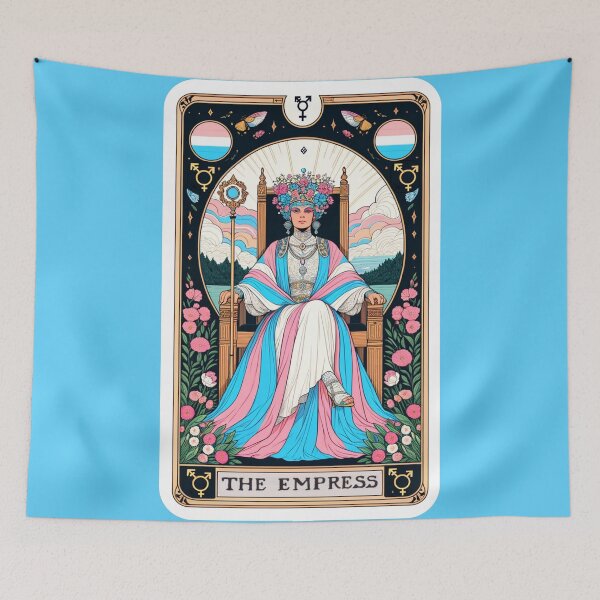 Item preview, Empress Tarot Card: Transgender Pride Edition designed and sold by PrideDownUnder.