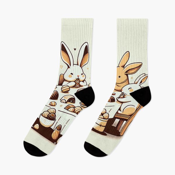 Item preview, "Chocolate Bunny Feast: A Stylish and Sweet Easter Illustration" designed and sold by zzz888.