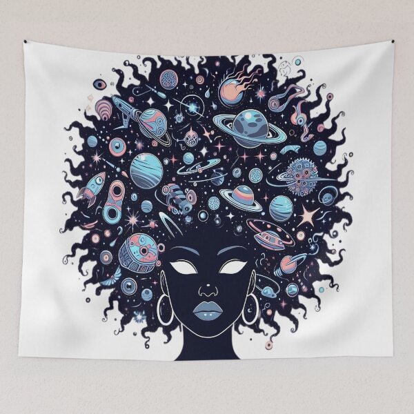 Item preview, Afro-futurism Afrocentric Afro Girl designed and sold by KitonicTees.