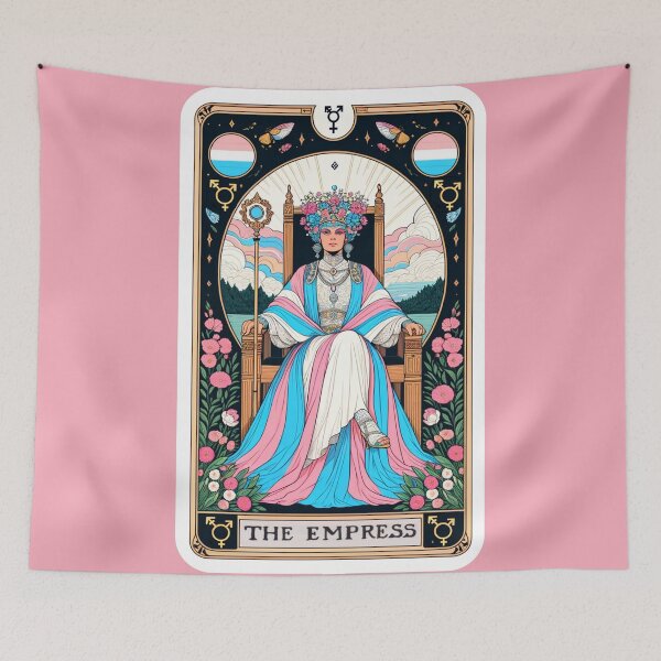 Item preview, Empress Tarot Card: Transgender Pride Edition designed and sold by PrideDownUnder.