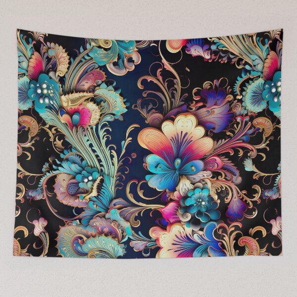 Item preview, Vibrant elegant colorful floral pattern designed and sold by UmagineArts.