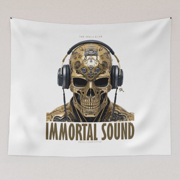 Item preview,   Immortal Sound - The Skull Club, skull, skull, headphones designed and sold by HIGUMAX.