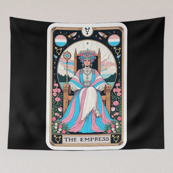 Item preview, Empress Tarot Card: Transgender Pride Edition designed and sold by PrideDownUnder.