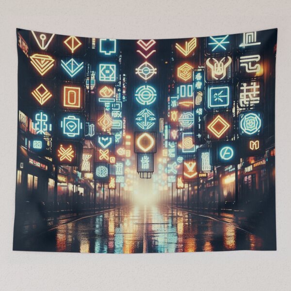 Item preview, Neon Glow Symphony: Illuminating Fabric Delight designed and sold by Rui Fernandes.