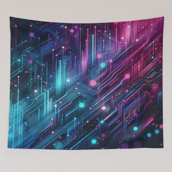 Item preview, Neon Glow Symphony: Illuminating Fabric Delight designed and sold by Rui Fernandes.