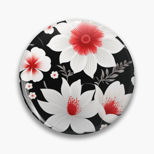 Item preview, White And Red Floral Digital Pattern designed and sold by Uday24.