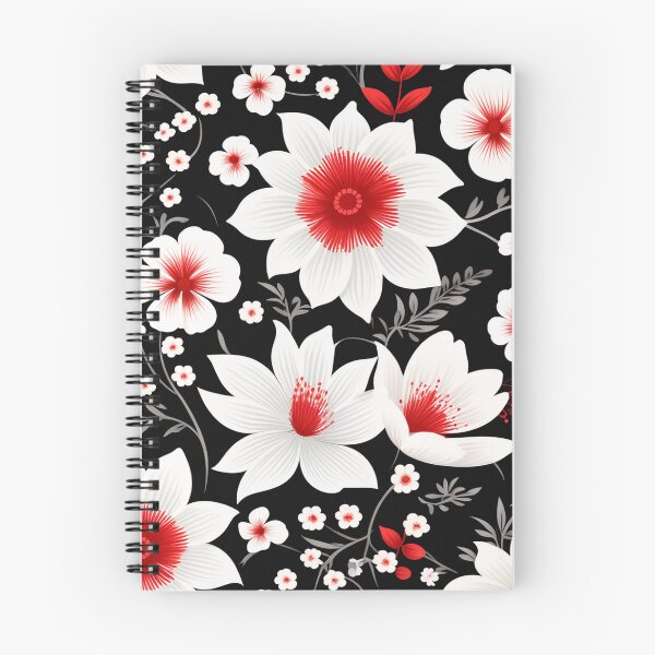 Item preview, White And Red Floral Digital Pattern designed and sold by Uday24.