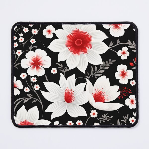 Item preview, White And Red Floral Digital Pattern designed and sold by Uday24.