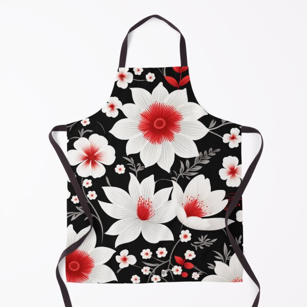 Item preview, White And Red Floral Digital Pattern designed and sold by Uday24.