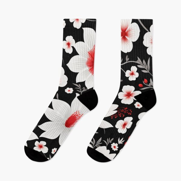Item preview, White And Red Floral Digital Pattern designed and sold by Uday24.