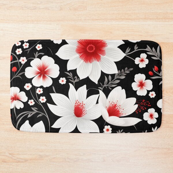 Item preview, White And Red Floral Digital Pattern designed and sold by Uday24.