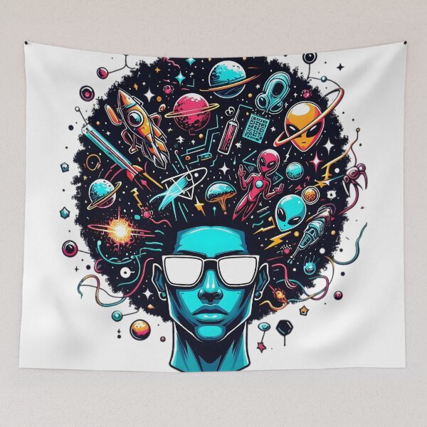Item preview, Afro-futurism Afro Boy African Art designed and sold by KitonicTees.