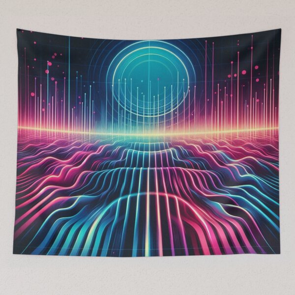 Item preview, Neon Glow Symphony: Illuminating Fabric Delight designed and sold by Rui Fernandes.