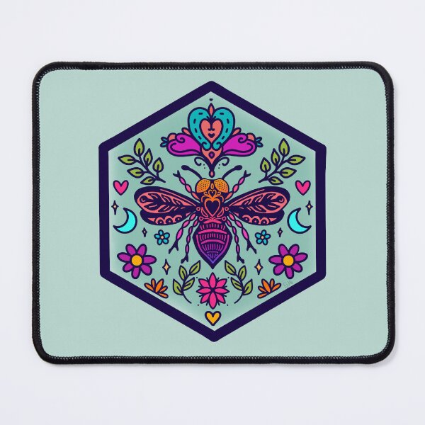Item preview, hippie bee designed and sold by artbysarana.