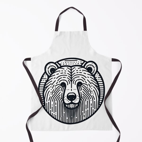 Item preview, Circle Bear Head Outline Design designed and sold by SimpleP.
