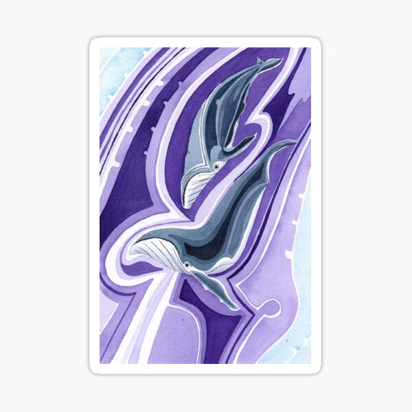 Whaea Moana- Polynesian Humpback Whale and Calf Sticker