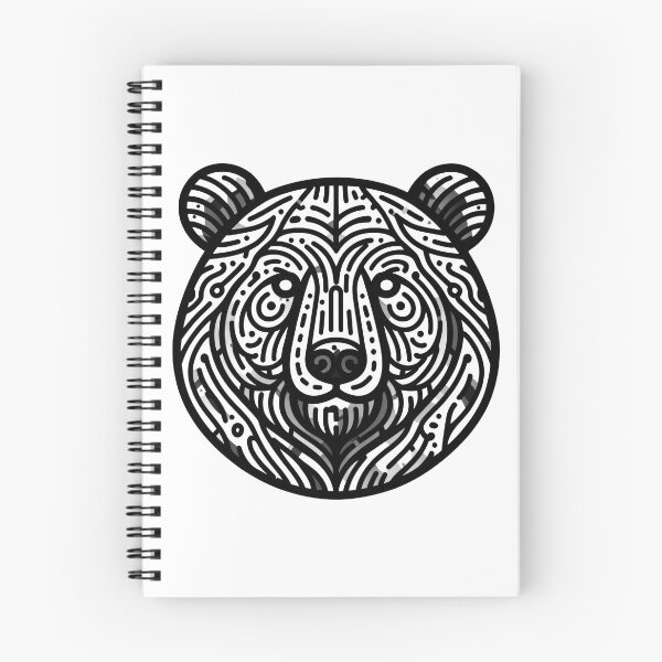 Item preview, Circle Cool Bear Head Outline Design designed and sold by SimpleP.