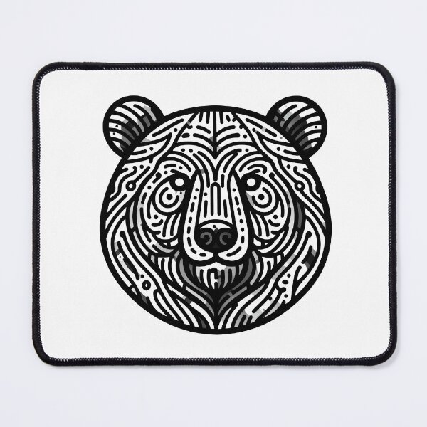 Item preview, Circle Cool Bear Head Outline Design designed and sold by SimpleP.