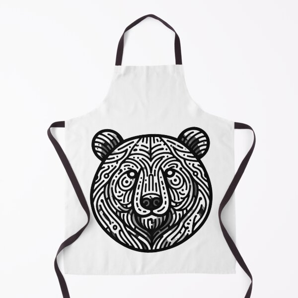 Item preview, Circle Cool Bear Head Outline Design designed and sold by SimpleP.