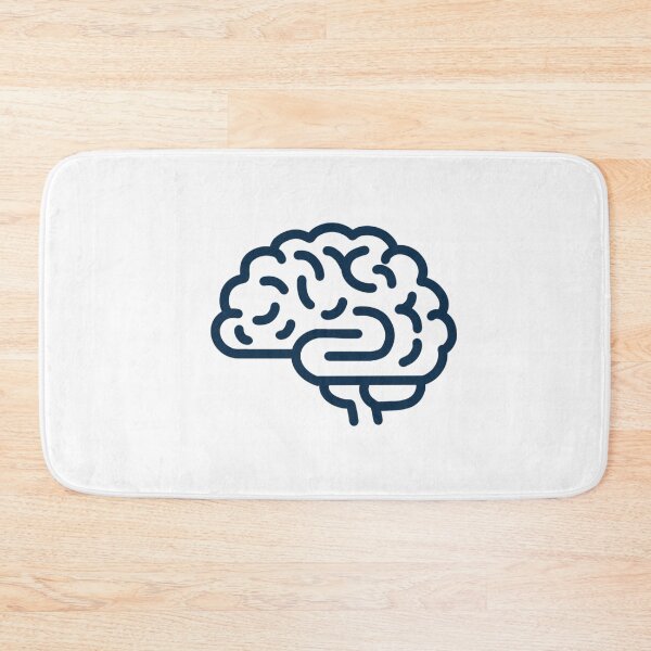 Item preview, The Brain is an erogenous zone - Typography Icon Design - White Blue color designed and sold by AMGraphicStudio.