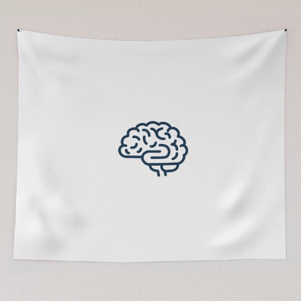 Item preview, The Brain is an erogenous zone - Typography Icon Design - White Blue color designed and sold by AMGraphicStudio.