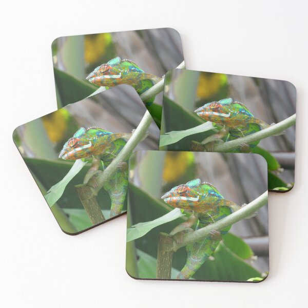 Item preview, Green panther chameleon designed and sold by ChicVoyagePics.
