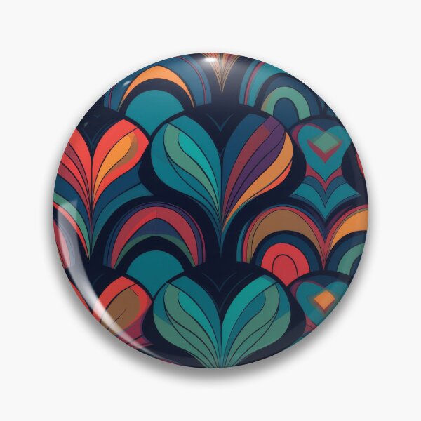 Item preview, Art Deco Inspired Floral Abstract colorful designed and sold by PICbyFemke.