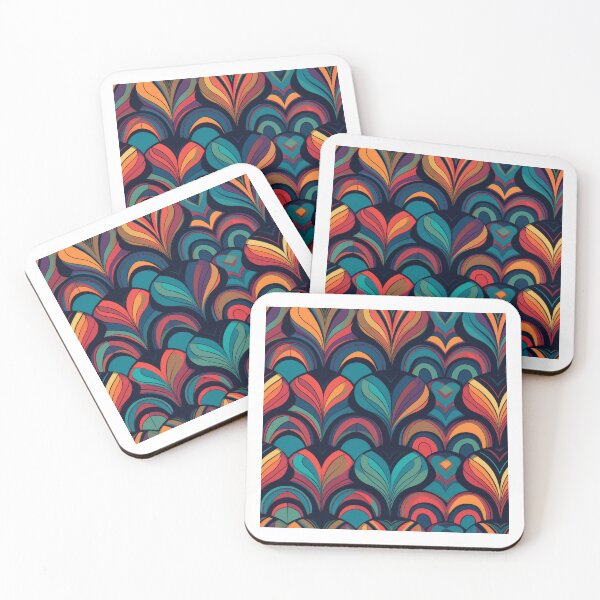 Item preview, Art Deco Inspired Floral Abstract colorful designed and sold by PICbyFemke.