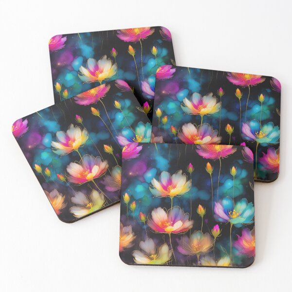 Item preview, Petite Colorful Ink Flowers Pattern designed and sold by Uday24.